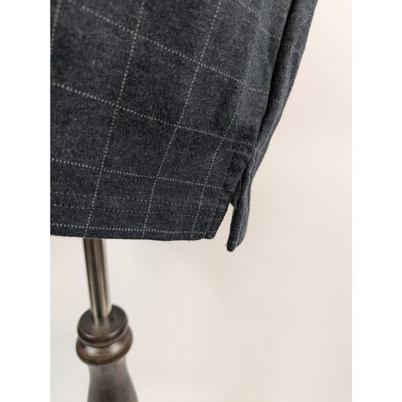 Arrow Mens Large Polo Shirt Collar Golf Casual Short Sleeve Dark Gray 2 Button - Picture 6 of 9